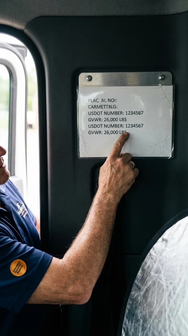 USDOT licensing placard verification in Curwensville